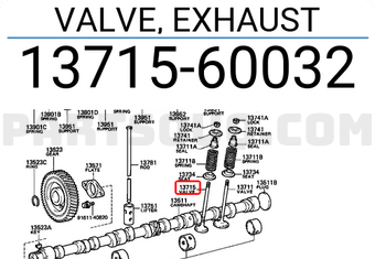 Toyota 1371560032 VALVE, EXHAUST