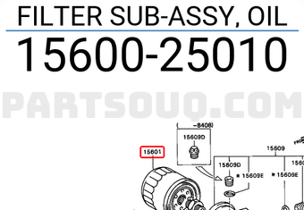 Toyota 1560025010 FILTER SUB-ASSY, OIL