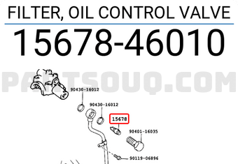 Toyota 1567846010 FILTER, OIL CONTROL VALVE