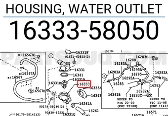 Toyota 1633358050 HOUSING, WATER OUTLET