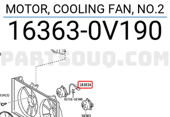 MOTOR, COOLING FAN, NO.2 163630V190 | Toyota Parts | PartSouq