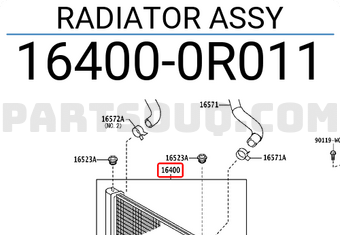Toyota 164000R011 RADIATOR ASSY