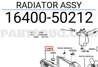 Toyota 1640050212 RADIATOR ASSY