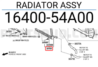 Toyota 1640054A00 RADIATOR ASSY