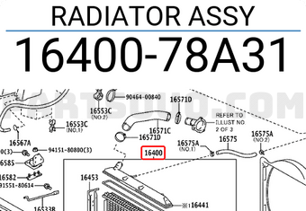 RADIATOR ASSY 1640078A31 | Toyota Parts | PartSouq