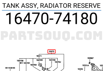 Toyota 1647074180 TANK ASSY, RADIATOR RESERVE