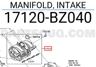 Toyota 17120BZ040 MANIFOLD, INTAKE