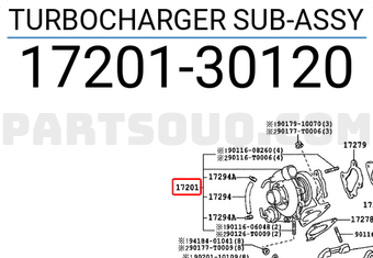 Toyota 1720130120 TURBOCHARGER SUB-ASSY