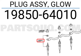 Toyota 1985064010 PLUG ASSY, GLOW