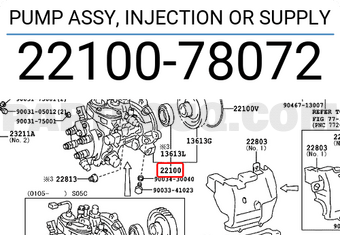 Toyota 2210078072 PUMP ASSY, INJECTION OR SUPPLY