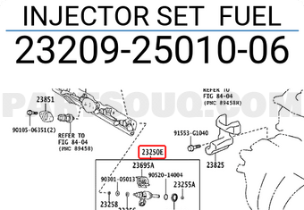 Toyota 232092501006 INJECTOR SET FUEL