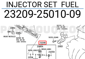Toyota 232092501009 INJECTOR SET FUEL