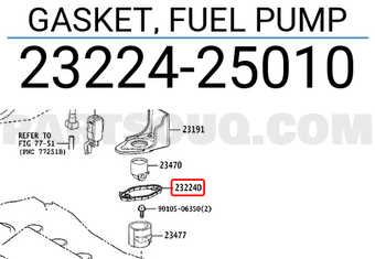 Toyota 2322425010 GASKET, FUEL PUMP