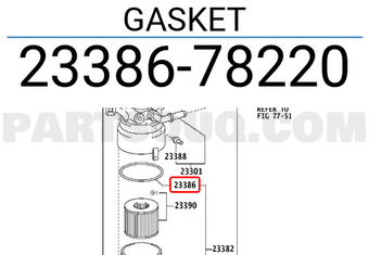 Toyota 2338678220 GASKET
