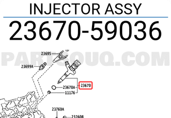 Toyota 2367059036 INJECTOR ASSY
