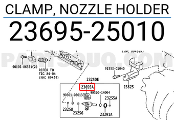 Toyota 2369525010 CLAMP, NOZZLE HOLDER