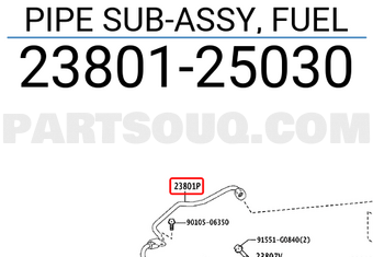 Toyota 2380125030 PIPE SUB-ASSY, FUEL