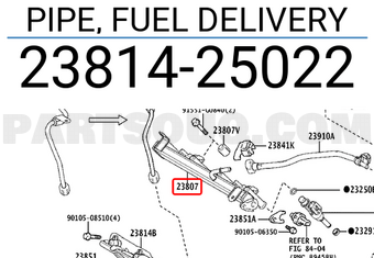 Toyota 2381425022 PIPE, FUEL DELIVERY
