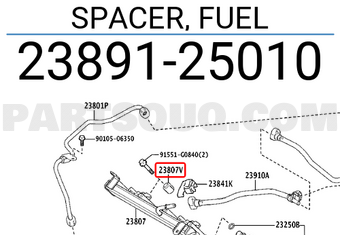 Toyota 2389125010 SPACER, FUEL