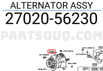 Toyota 2702056230 ALTERNATOR ASSY