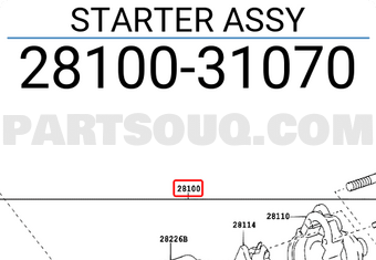 Toyota 2810031070 STARTER ASSY