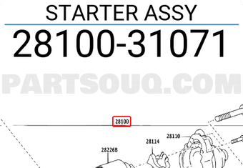 Toyota 2810031071 STARTER ASSY