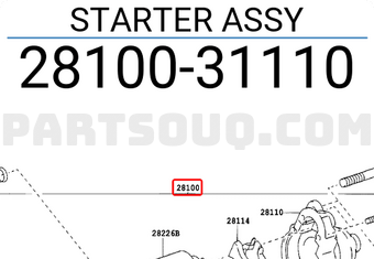 Toyota 2810031110 STARTER ASSY