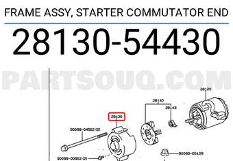 Toyota 2813054430 FRAME ASSY, STARTER COMMUTATOR END
