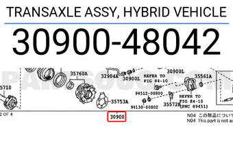 Toyota 3090048042 TRANSAXLE ASSY, HYBRID VEHICLE
