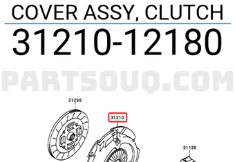 Toyota 3121012180 COVER ASSY, CLUTCH