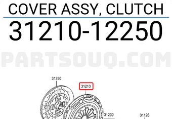 Toyota 3121012250 COVER ASSY, CLUTCH