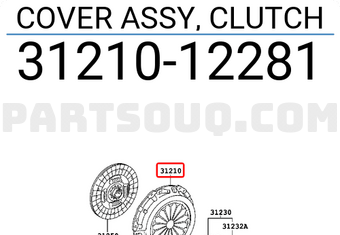 Toyota 3121012281 COVER ASSY, CLUTCH