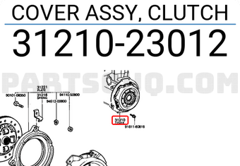 Toyota 3121023012 COVER ASSY, CLUTCH