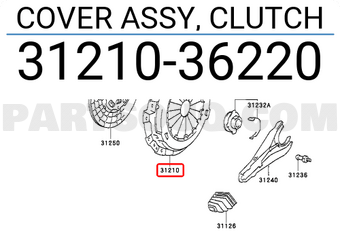 Toyota 3121036220 COVER ASSY, CLUTCH
