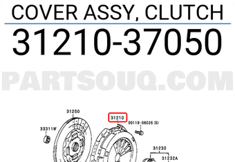Toyota 3121037050 COVER ASSY, CLUTCH