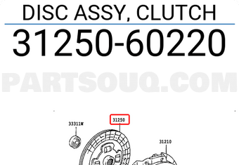 Toyota 3125060220 DISC ASSY, CLUTCH
