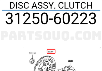 Toyota 3125060223 DISC ASSY, CLUTCH