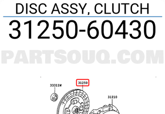 Toyota 3125060430 DISC ASSY, CLUTCH