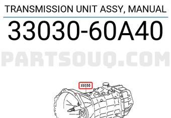 Toyota 3303060A40 TRANSMISSION UNIT ASSY, MANUAL