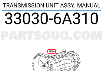 Toyota 330306A310 TRANSMISSION UNIT ASSY, MANUAL