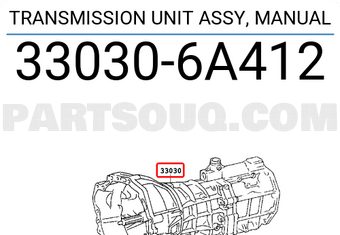 Toyota 330306A412 TRANSMISSION UNIT ASSY, MANUAL