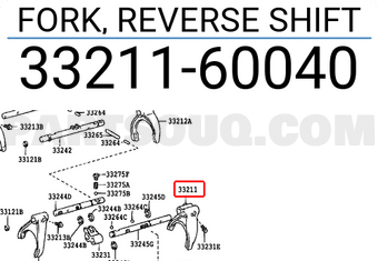 Toyota 3321160040 FORK, REVERSE SHIFT