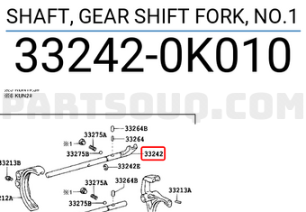 SHAFT, GEAR SHIFT FORK, NO.1 3324260090 | Toyota Parts | PartSouq
