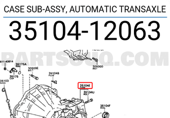 Toyota 3510412063 CASE SUB-ASSY, AUTOMATIC TRANSAXLE