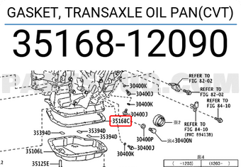 Toyota 3516812090 GASKET, TRANSAXLE OIL PAN(CVT)