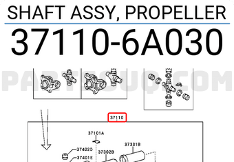 Toyota 371106A030 SHAFT ASSY, PROPELLER