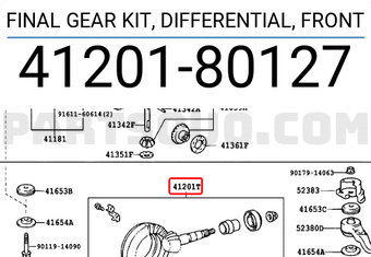 Toyota 4120180127 FINAL GEAR KIT, DIFFERENTIAL, FRONT