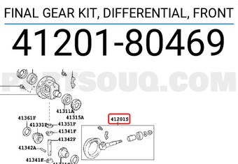 Toyota 4120180469 FINAL GEAR KIT, DIFFERENTIAL, FRONT