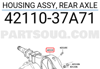 Toyota 4211037A71 HOUSING ASSY, REAR AXLE