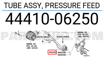 Toyota 4441006250 TUBE ASSY, PRESSURE FEED